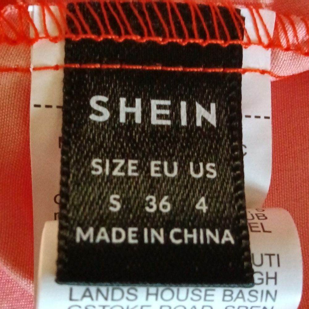 SHEIN Orange Daisy Tank Dress Spaghetti Straps Ruffled Hem Small - Picture 8 of 12